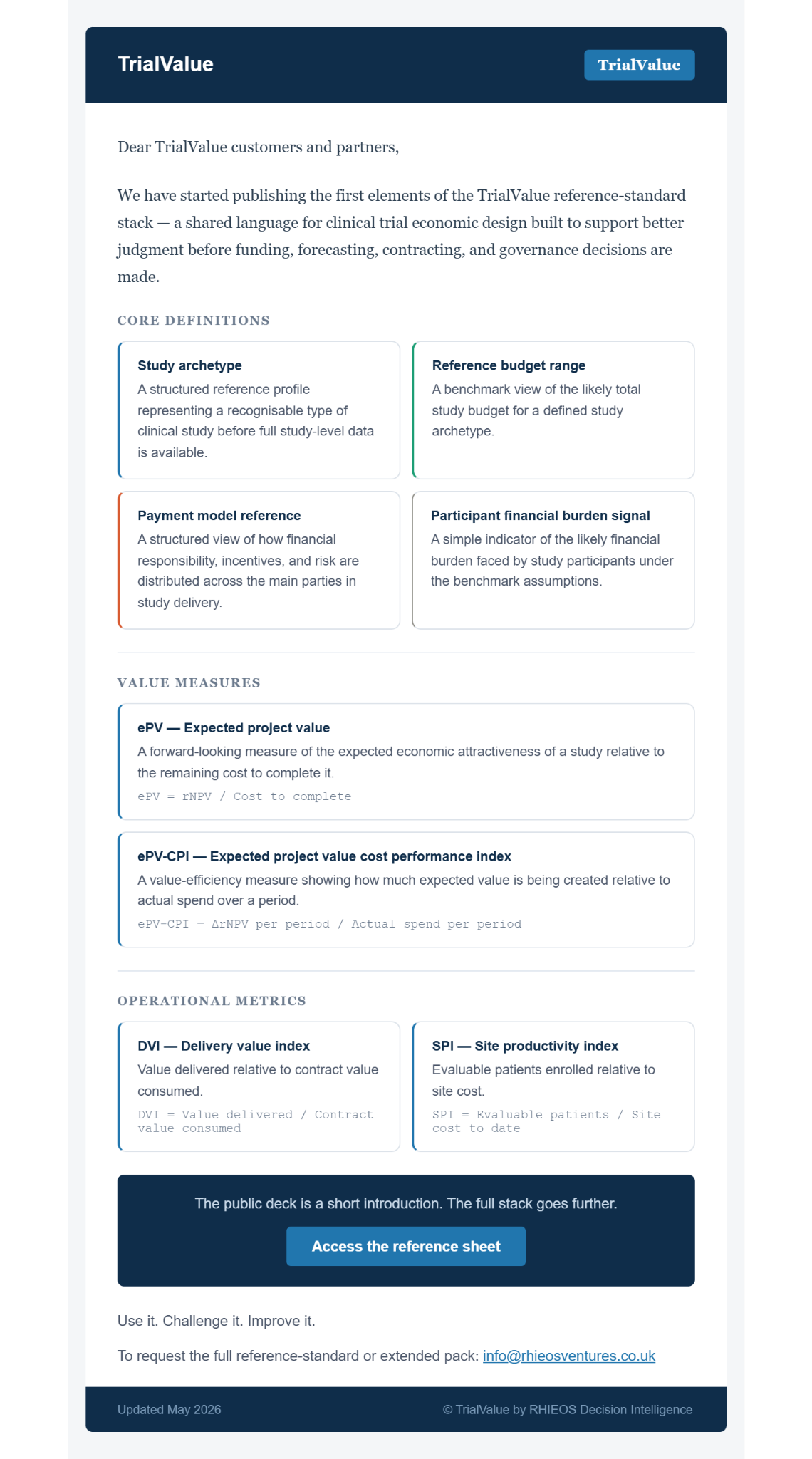 TrialValue clinical trial reference-standard definitions